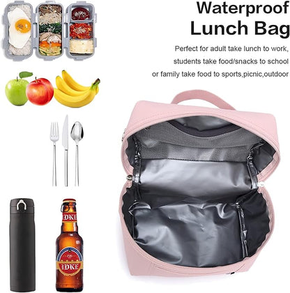 NOL Natural Organic Lifestyle Insulated Lunch Bags for Women Cooler Bag Lightweight Nylon Waterproof Lunch Box For Work