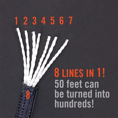 Atwood Rope MFG 550 Paracord 100 Feet 7-Strand Core Nylon Parachute Cord Outside Survival Gear Made in USA | Lanyards, Bracelets, Handle Wraps, Keychain (Bronco)