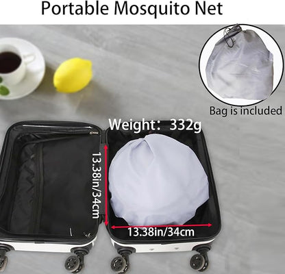 CMINGJ Large Pop Up Mosquito Tent, Portable Foldable Mosquito Net for Bed Camping Travel Patio，Mosquito Net for Adults Baby (78 * 31 * 22inch) (Black Fixed Size)