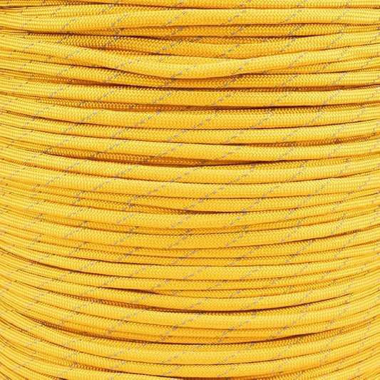 Reflective 550lb Paracord – 7 Strand Type III Nylon Parachute Cord for Hiking, Camping, and Fishing – 30+ Colors and 6 Length Options