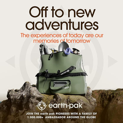 Earth Pak Waterproof Duffel Bag - Large Dry Bag, 1680D TPU, Heavy Duty, Camping & Marine Dry Bag, 8x8 Popout Pocket