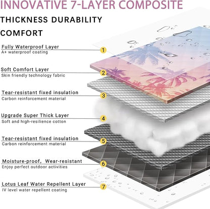 60x80 Picnic Blankets Sand Free Water Proof Beach Blanket Big Lightweight Soft Yoga Exercise Mats Summer Camper Traveling Supplies Hawaii Vacation Festival Must Haves for Adult Beach Lover