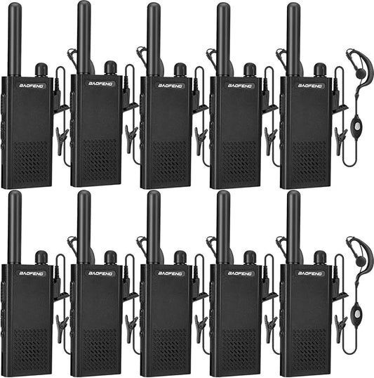 Baofeng T26 Walkie Talkies Long Range, Rechargeable Li-ion Battery 16 FRS Channel Two Way Radios with Earpieces for Adults, Handheld Mini Compact Walky Talky with Type-C Charging