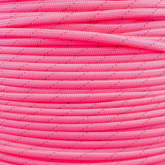 Reflective 550lb Paracord – 7 Strand Type III Nylon Parachute Cord for Hiking, Camping, and Fishing – 30+ Colors and 6 Length Options
