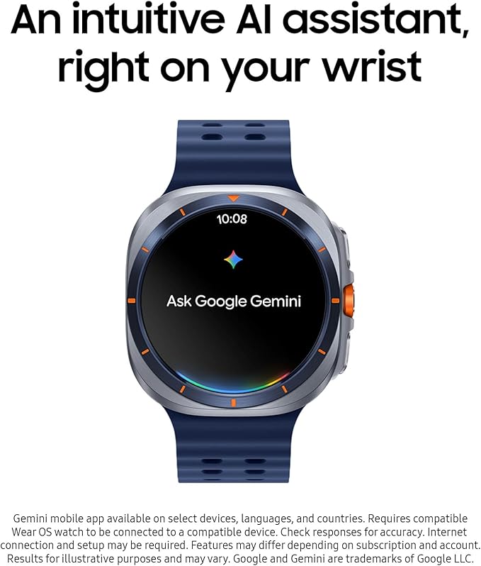 Samsung Galaxy Watch Ultra (2025) 47mm LTE Smartwatch, Titanium Casing, Advanced Sleep Coaching, Running Coach, Energy Score, Heart Rate Tracking, GPS, Titanium Gray [US Version, 2 Yr Warranty]