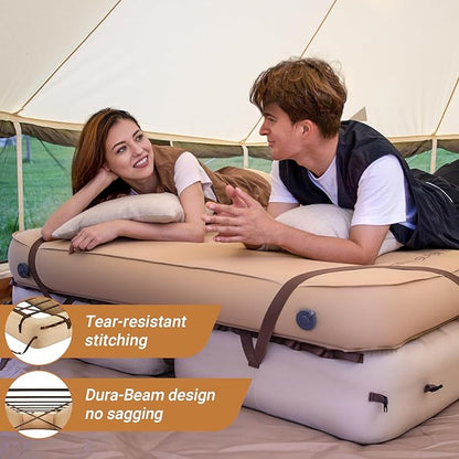 KingCamp Air Mattress Frame, Portable Inflatable Camping Cot Base Heavy Duty Bed Frame for Outdoor Travel & Home Tent (Bed Only, Air Pump and Mattress Not Included)