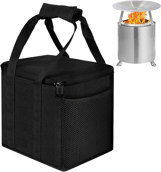 9'' Fire Pit Bag for Solo Stove Mesa & Accessories, Carry Bag for Solo Stove Mesa & Heat Deflector, Portable Fire Pit Storage Case for Travel & Camping, 3-Layer 600D Oxford Cloth, Waterproof