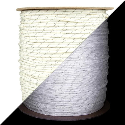 Reflective 550lb Paracord – 7 Strand Type III Nylon Parachute Cord for Hiking, Camping, and Fishing – 30+ Colors and 6 Length Options