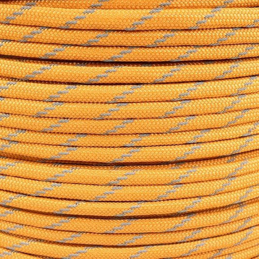 Reflective 550lb Paracord – 7 Strand Type III Nylon Parachute Cord for Hiking, Camping, and Fishing – 30+ Colors and 6 Length Options