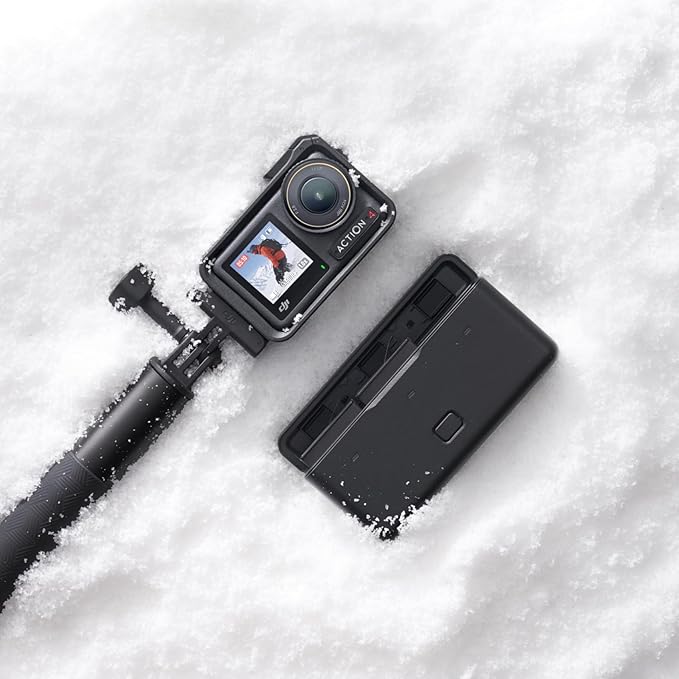 DJI Osmo Action 4 Adventure Combo, 4K/120fps Waterproof Action Camera with a 1/1.3-Inch Sensor, 10-bit & D-Log M Color Performance, Up to 7.5 h with 3 Batteries, Outdoor Camera for Travel, Biking