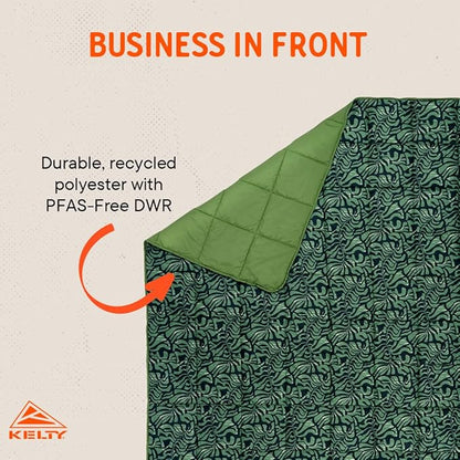 Kelty Biggie Blanket, 2 Person Large Insulated Camping Indoor Outdoor Travel Blanket and Ground Picnic Covering, Updated for 2022