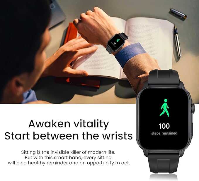 Smart Watch (Answer/Make Call), 1.96" AMOLED Touchscreen GPS Fitness Tracker for Men Women, Heart Rate SpO2 Monitor, Waterproof, Sleep & Activity Tracking Smartwatch for Android iOS