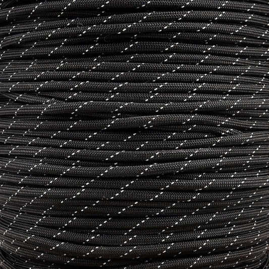 Reflective 550lb Paracord – 7 Strand Type III Nylon Parachute Cord for Hiking, Camping, and Fishing – 30+ Colors and 6 Length Options