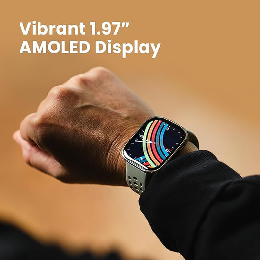 Amazfit Bip 6 Smart Watch 46mm, 14 Day Battery, 1.97" AMOLED Display, GPS & Free Maps, AI, Bluetooth Call & Text, Health, Fitness & Sleep Tracker, 140+ Workout Modes, 5 ATM Water-Resistance, Red