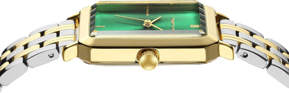 Roberto Marino RM1982 Women’s Luxury Watch Rectangular Gold – Japanese Quartz Movement, Vintage Stainless Steel Design, Silver Dial, Elegant Dress Timepiece, 3ATM Water Resistant – Reloj para Mujer