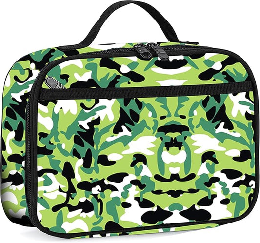 rickyh style Lunch Box with Padded Liner, Spacious Insulated Lunch Bag Durable Thermal Lunch Cooler Pack with Strap for Men Women Boys Girls Adults School Sports Beach Picnic Work Camp,2 Pocket