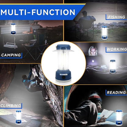 Durapower LED Camping Lantern Rechargeable, Bright 5000 Lumen, 5 Modes, 6000 mAh Power Bank, IP44 Waterproof Lantern for Hurricane, Emergency, Power Outages, Home