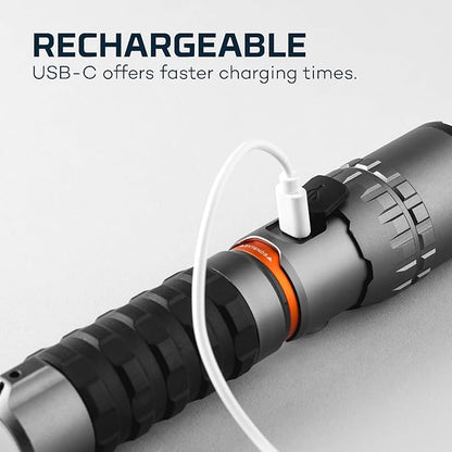 NEBO Slyde King Flashlight, Rechargeable LED Flashlight and Work Light, Bright, Durable, Everday Carry & Camping Flashlight with 4 Light Modes, C.O.B. Work Light and Magnetic Base