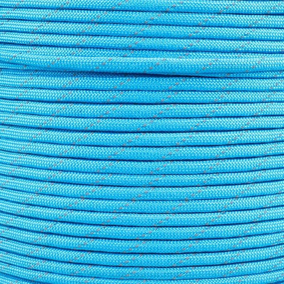 Reflective 550lb Paracord – 7 Strand Type III Nylon Parachute Cord for Hiking, Camping, and Fishing – 30+ Colors and 6 Length Options