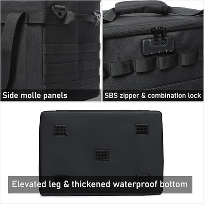 Tactical Camping Storage Bag - 38L Utility Tote Bag Organizer with Combination Lock and Shoulder Strap