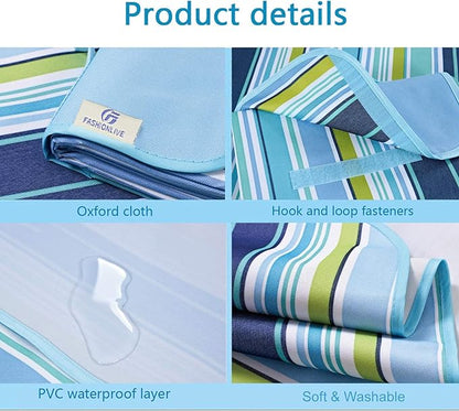 Beach Blanket Extra Large Picnic Blankets Sandproof Waterproof Outdoor Indoor Blanket Lightweight Handy Mat Portable Beach Mat for Camping Hiking Travel Park Grass