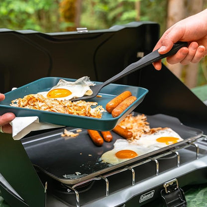 Coghlan's Camp Griddle, Lightweight Aluminum, 16.5 x 10" size, PFAS-Free and Non-Stick Ceramic Coating Cooking Surface for Two Burner Stoves, Ideal for Camping and Outdoor Cooking