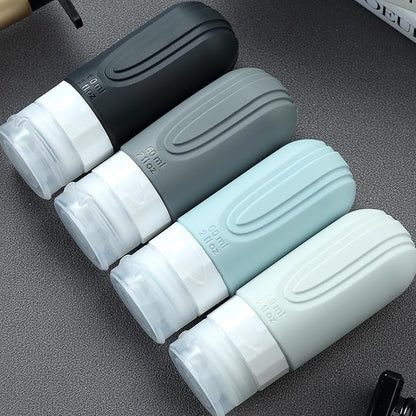 Travel Bottles for Toiletries, Tsa Approved 2oz Travel size Bottles, BPA Free Leak Proof Travel Toiletry Containers, Refillable Travel Accessories with Toiletry Bag for Shampoo Liquid (4 Pack)