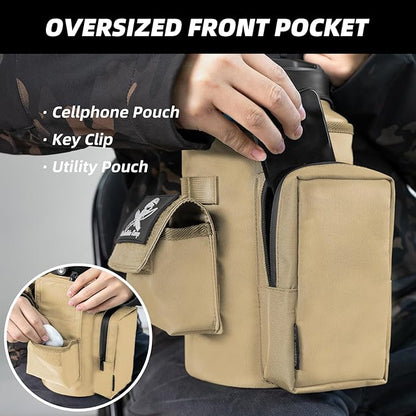 Water Bottle Holder Bag with Molle Strap - Water Bottle Carrier Pouch for Walking, Gym, Camping, Fishing, Hunting 32oz, 64oz, 128oz One Gallon Tactical Carrier Holder