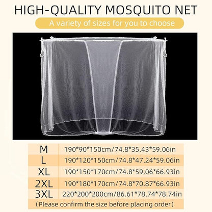 4 Corners Mosquito Net for Mosquiteros para Camas Bed Canopies Netting Bed Drapes Rectangular Mosquito Mesh for Camping Home Outdoor Travel Dormitory(White,L75 X W35.5 X H59 Inch)
