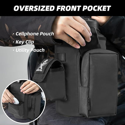 Water Bottle Holder Bag with Molle Strap - Water Bottle Carrier Pouch for Walking, Gym, Camping, Fishing, Hunting 32oz, 64oz, 128oz One Gallon Tactical Carrier Holder