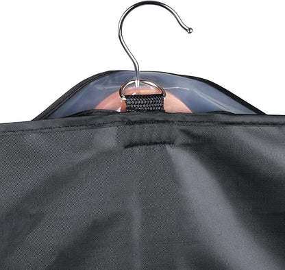 Univivi Garment Bag 60inch Lightweight Suit Bags for Closet Storage, Hanging Clothes Cover 3 Pack with Zipper and Eye-Hole Carry Handles for Folding for Tuxedos Coats Dresses, Black