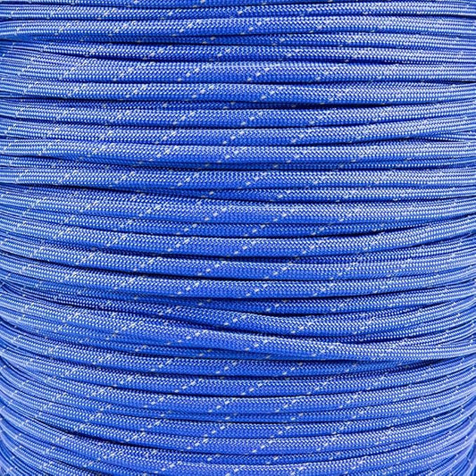 Reflective 550lb Paracord – 7 Strand Type III Nylon Parachute Cord for Hiking, Camping, and Fishing – 30+ Colors and 6 Length Options