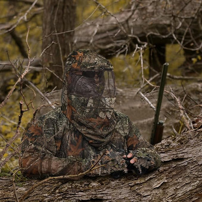 Mosquito Net Suit Camo Hunting Mesh Suit Bug Net Clothing with Hood for Outdoor Protection No-See-Ums Garden Camping