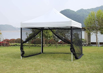 Mosquito Net with Zipper for Outdoor Camping Mosquito Net DIY Canopy Screen Wall Outdoor Mosquito Net for 10 x 10 Patio Gazebo and Tent