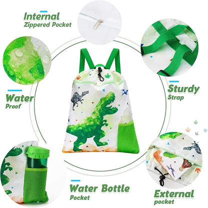 WAWSAM Gym Drawstring Backpack String Bag - 15” x 17” Sports Gym Bag for Kids Waterproof Swimming Beach Shopping Yoga Bag