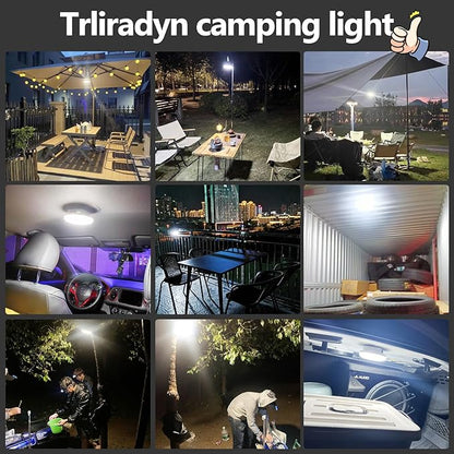 16500mAh Camping Tent Light, 4000LM 3 Color Lighting Modes IPX5 Waterproof Led Hanging Tent Lantern Rechargeable Emergency Portable Magnet Outdoor Wireless Camping Lights
