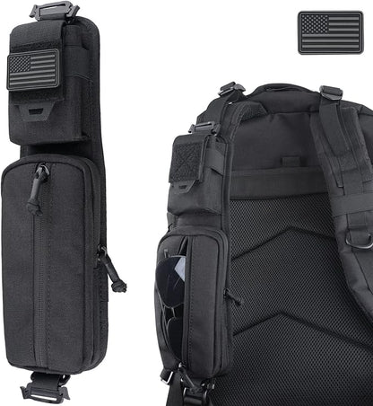 WYNEX Molle Accessories Pouch of Double Zipper Pocket Version, Backpack Strap Pouch Shoulder Strap Molle Attachment Tactical Accessories Bag Shoulder Starps Zipper Pocket Additional Phone Holder