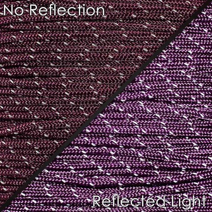 West Coast Paracord – 95 Tensile Strength - 1 Strand Reflective Paracord (50 Feet, Maroon)