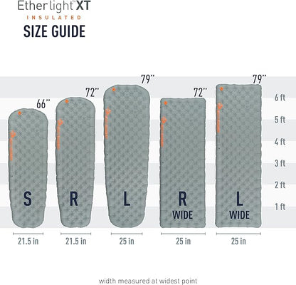 Sea to Summit Ether Light XT Extra-Thick Insulated Sleeping Pad, Rectangular - Regular (72 x 25 x 4 inches)