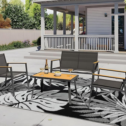 Outdoor Rug 8x10 ft Waterproof, Reversible Outdoor Plastic Straw Rug for Patios Clearance, Outdoor Area Rug Carpet RV Mat for Camping Backyard Deck Porch