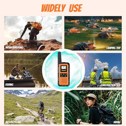 G2pro Walkie Talkies Long Range for Adults, Waterproof, Shock Resistant & Rechargeable Two-Way Radio with VOX 2 Pack(Orange)