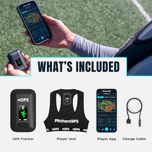 PitcheroGPS Soccer Player Tracker Bundle – (Adult XL) | GPS Sports Vest Includes 12-Month Subscription | Soccer Training Equipment for Performance & Fitness Tracking