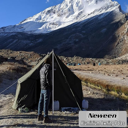 Neween Tent Poles for Tarp Adjustable Camping Tarp Poles Set of 2, 76in Lightweight Collapsible Tent Pole with a Diameter of 0.6in for Backpacking Hiking Awning Canopy Rain Fly Shelter (Grey)