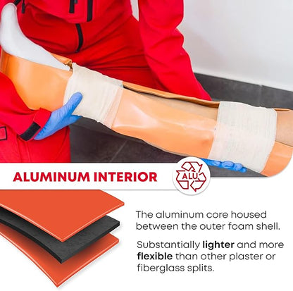 Ever Ready First Aid Universal Aluminum Splint, 24 Inch Rolled - 2 Pack