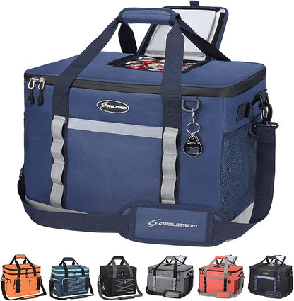 Maelstrom Soft Cooler Bag,Collapsible Soft Sided Cooler,24/30/60/75 Cans Beach Cooler,Ice Chest,Large Leakproof Camping Cooler,Portable Travel Cooler for Grocery Shopping,Camping,Road Trips