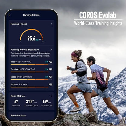 COROS APEX 2 Pro Outdoor GPS Watch, 1.3" Sapphire Titanium, 30-Day Battery Life, Dual-Freq GPS, On-Wrist Navigation, Offline Maps, Heart Rate Monitor, Track Sleep, Running, Biking, Climbing-Grey