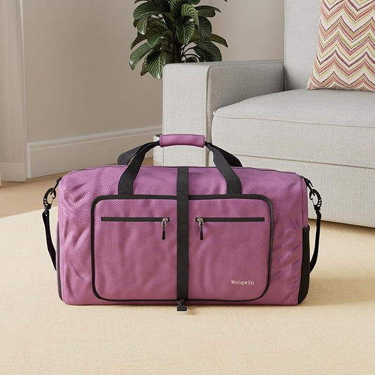 Woogwin Travel Duffel Bag Large Foldable Waterproof Overnight Bag for Beach Swim Bags Pool Sports Gym