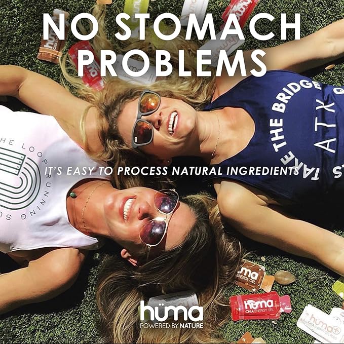Huma Chia Energy Gel, Doubleshot Mocha, 24 Pack, 100mg Caffeine per Packet - Premier Sports Nutrition for Endurance Exercise