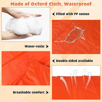 BWOGUE Large Outdoor Dog Bed, Portable Waterproof Camping Mat, Washable Travel Mat with Carry Bag for Medium and Large Dogs, 57"X39" (Orange)