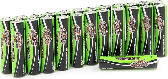Interstate Batteries AAA Alkaline Battery (24 Pack) All-Purpose 1.5V High Performance Batteries - Workaholic (DRY0075)